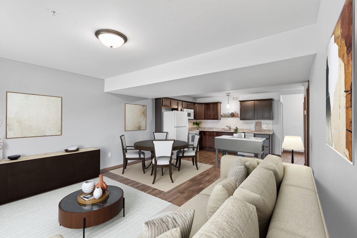 Pineview Townhomes furnished living area