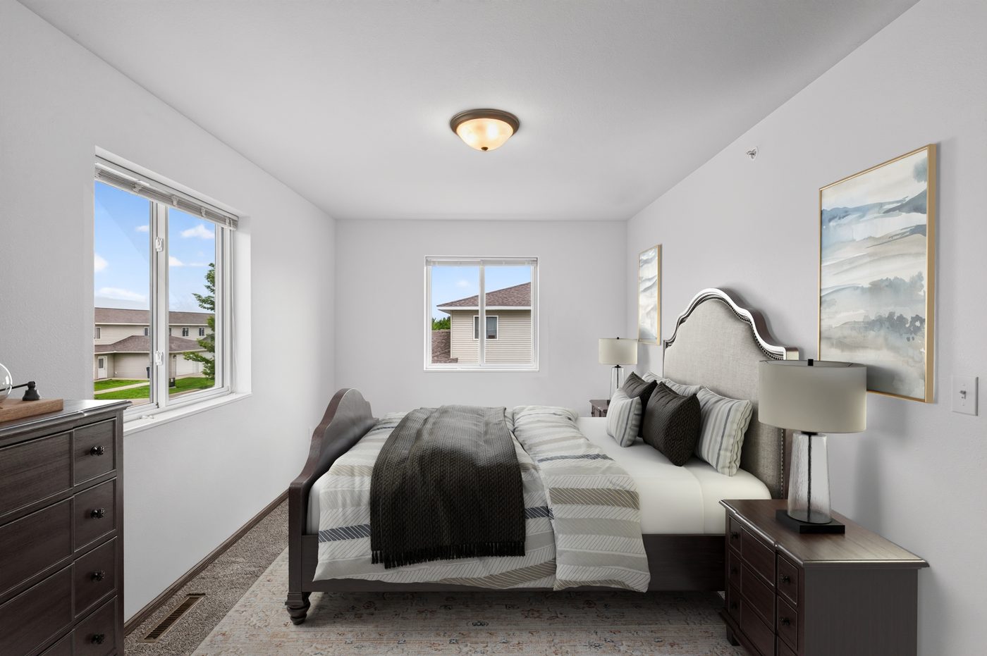 Pineview Townhomes furnished bedroom